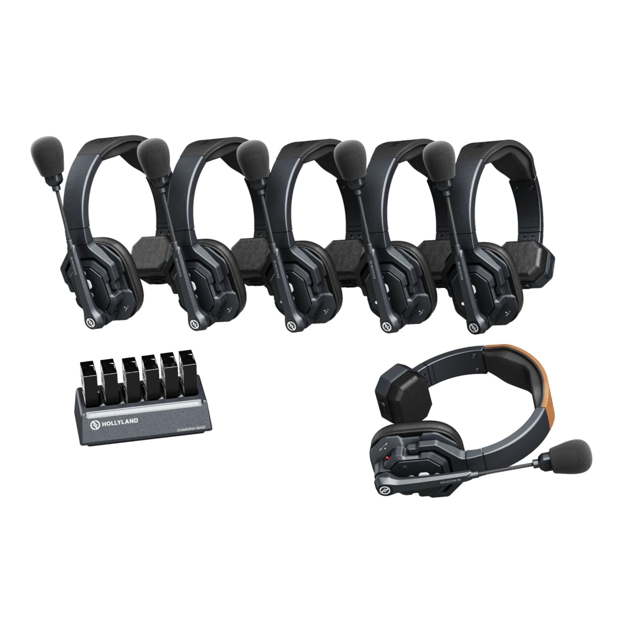 Hollyland Solidcom SE Global 4S 4-Person Full-Duplex Single-Ear Noise-Canceling Headset Intercom System (2.4 GHz) 13